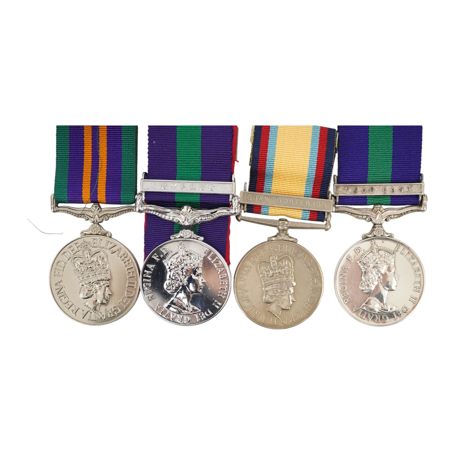 Four ERII military medals